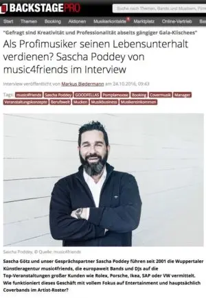 Interview mit Sascha Poddey über Musikbranche, Karriere und kreative Musiktipps.